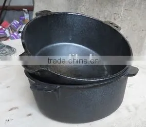cooking pot sizes/cast iron fire pot/camping pot set