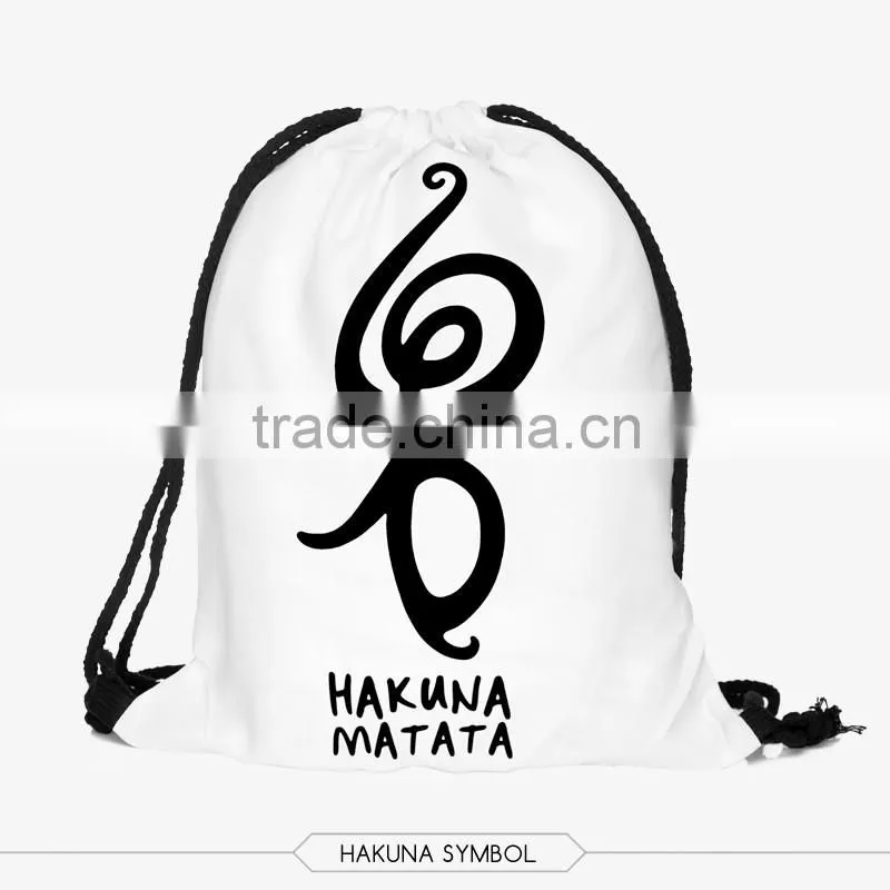 China Suppliers Hot Sale Full Print Sublimation Polyester Custom Drawstring Bag