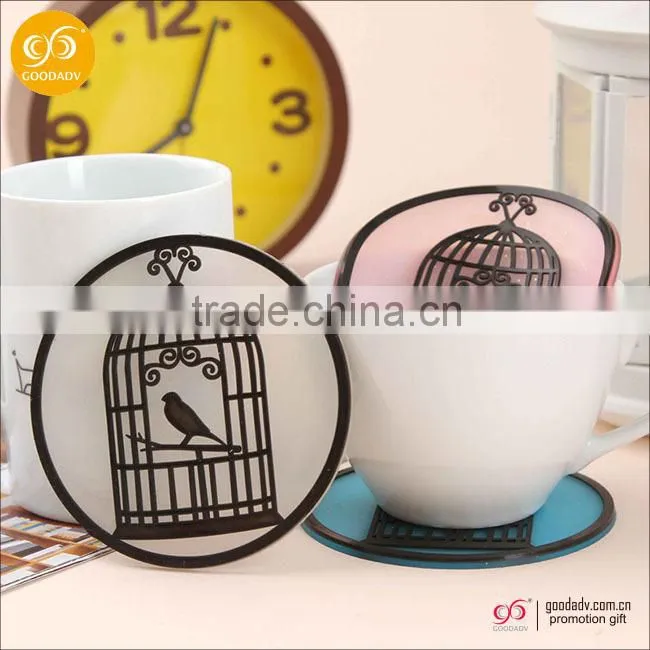 Alibaba China supplier customization eco-friendly soft PVC coasters/blank plastic coasters