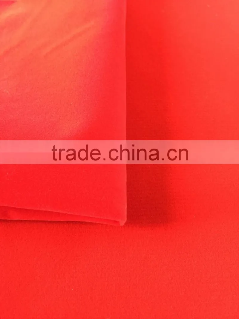 red knitted polyester flock fabric