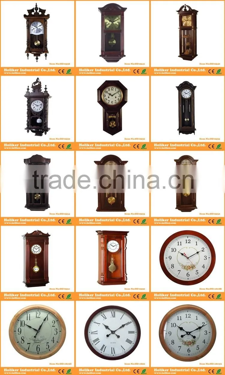 Mechanical wooden antique standing clocks