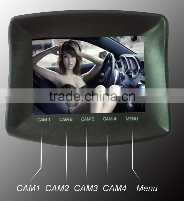 12M long range support max 4 wireless camera bus wireless backup camera system dashboard car monitor