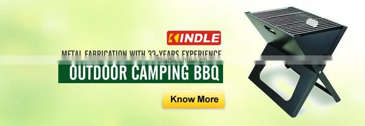 Outdoor Camping Small Flat Stainless Steel Charcoal BBQ Grills