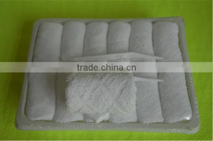 China Factory Supplied disposable white hot towel airplane