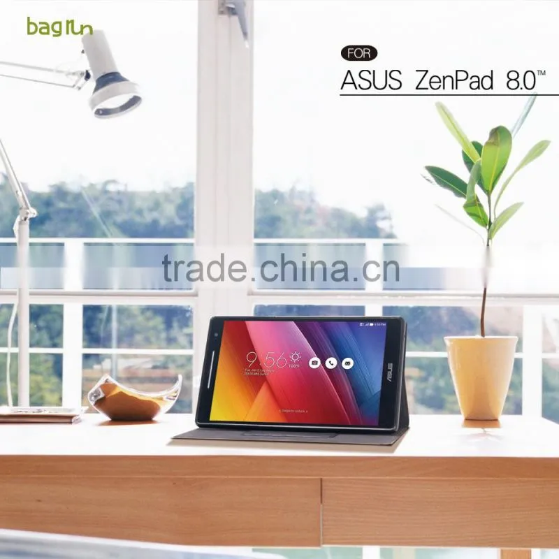 8" android popular leather tablet case for asus zenpad 8.0 z380kl flip stand pu leather cover
