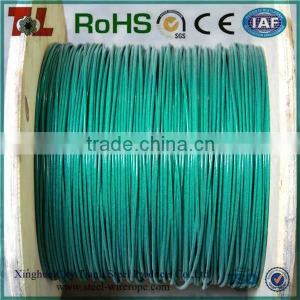 High Quality Black Nylon Wire Rope/ Nylon coated wire rope