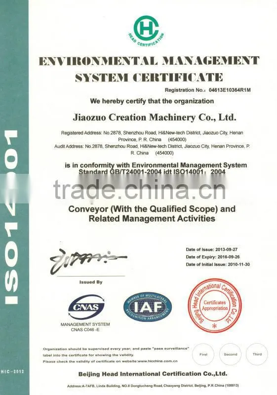 China CREATION made high quality steel structure and frame for conveyor use