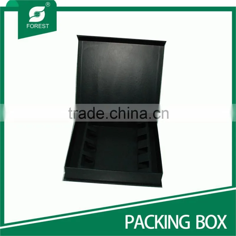 MEDIUM BLACK CARDBOARD HAIR EXTENSION PACKAGING BOX WITH CUSTOM LOGO