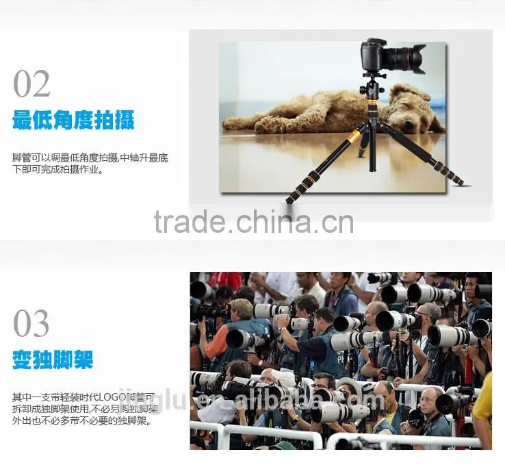 QZSD-668 Portable Lightweight camera Tripod monopod