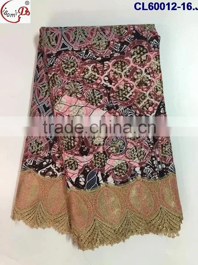 CL60012-2 New design available fast shipping good quality lace with wax 6yards