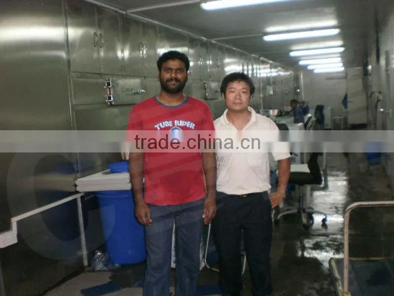 Convenience to install 3000kg cube ice machine to frozen fish