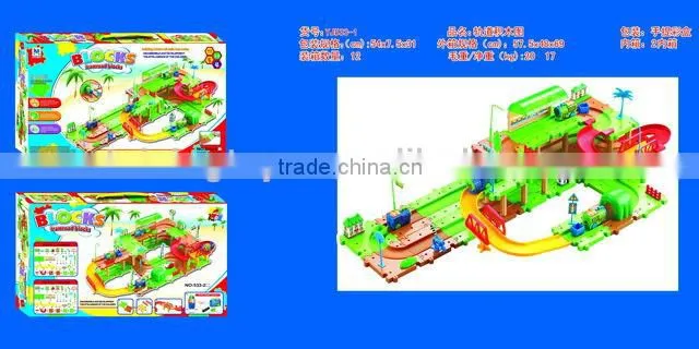 2013 Plastic B/O Intelligent Railway Block Set Toys For Kids