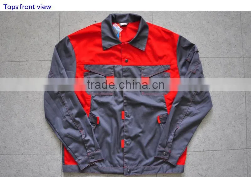 2014 Wholesale New High Quality Fashion Long Sleeves with Bib Pants European Labour Working Workwear