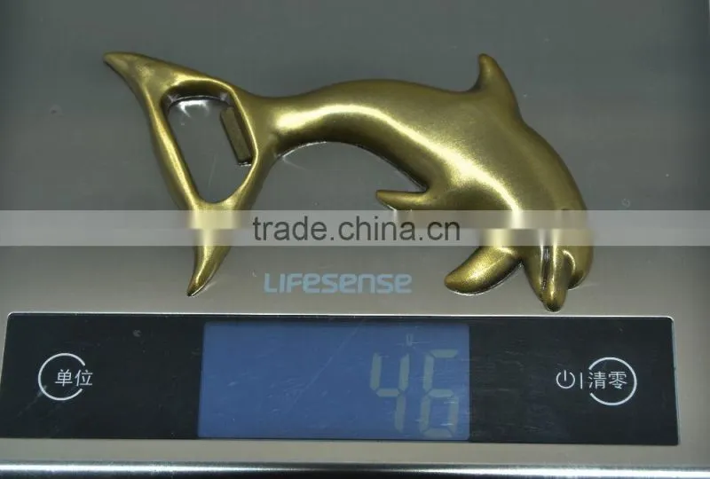 Custom gold bottle opener keychain/dolphin bottle opener/ Bottle opener keychain