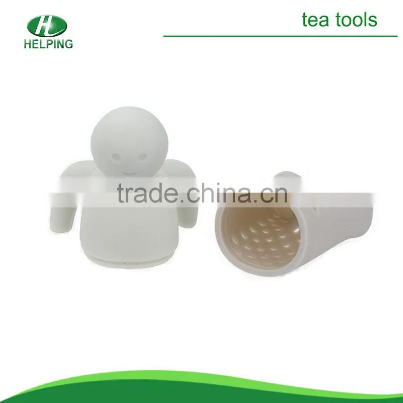 silicone Mr mini tea infuser/man shaped tea strainer/tea bag