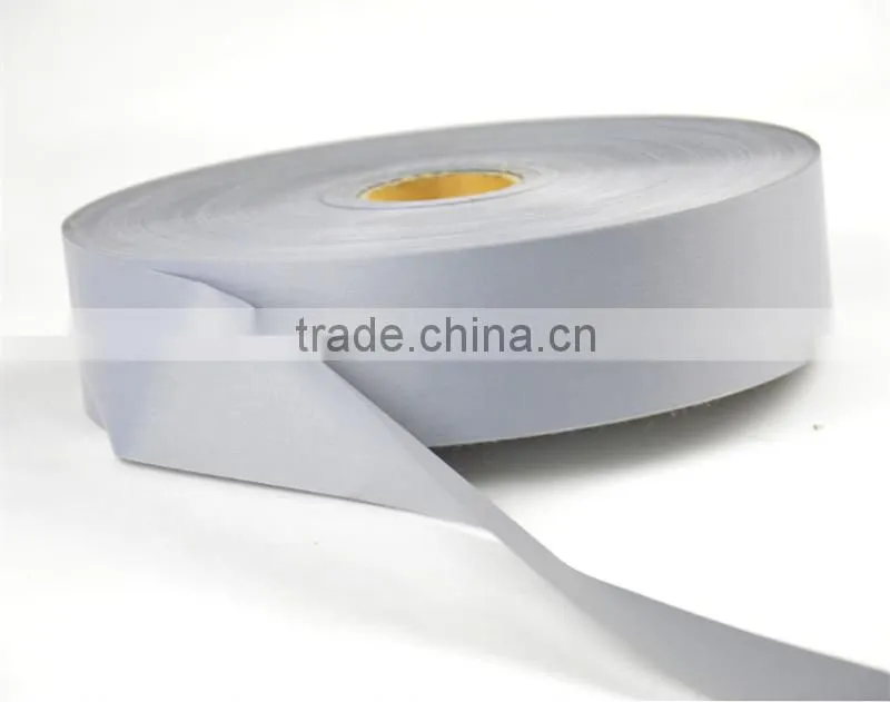 china custom printed fluorescent safety warning reflective tape for clothes caps bags