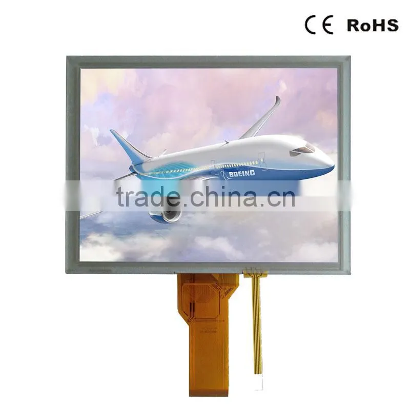 8" inch LCD 800x600 pixel RGB interface 50 pins connector with Resistive touch screen TFT panel