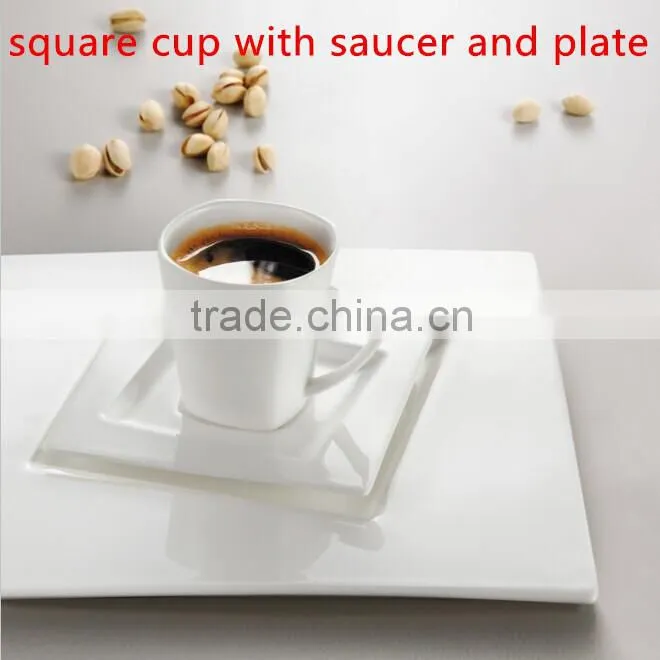 bone china coffee cup with saucer and plates 250ml unique shape ceramic cup and saucer