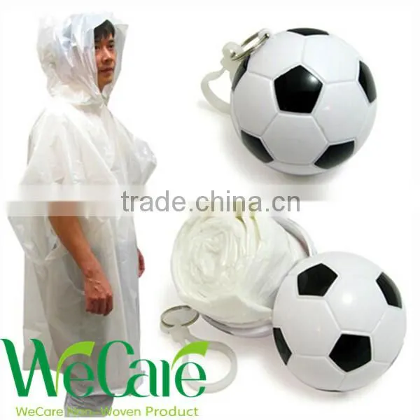 Promotional Plastic ball raincoat/rain poncho
