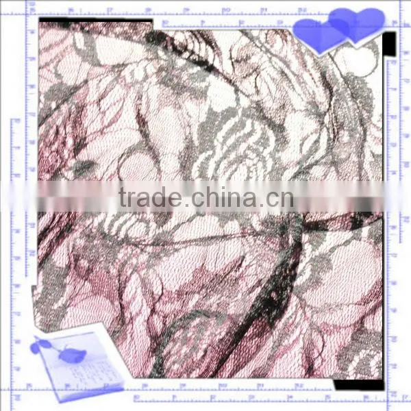 Dusty rose galloon lace fabric
