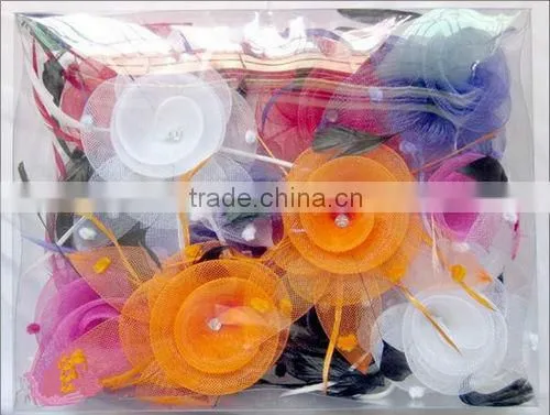 2013 flower clip, artificial flower hair clip, fashion style