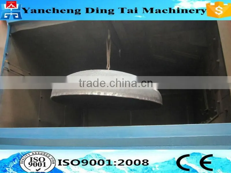 Dish head shotblasting machine
