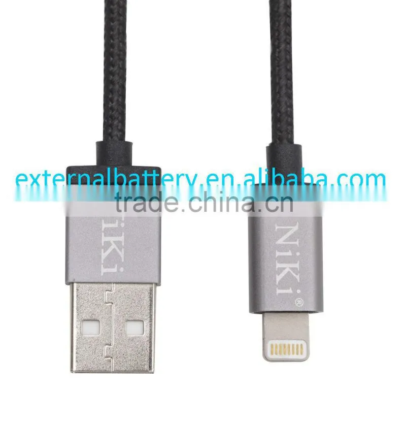 MFi approved nylon braided charging cable for apple iPhone 5 and 6