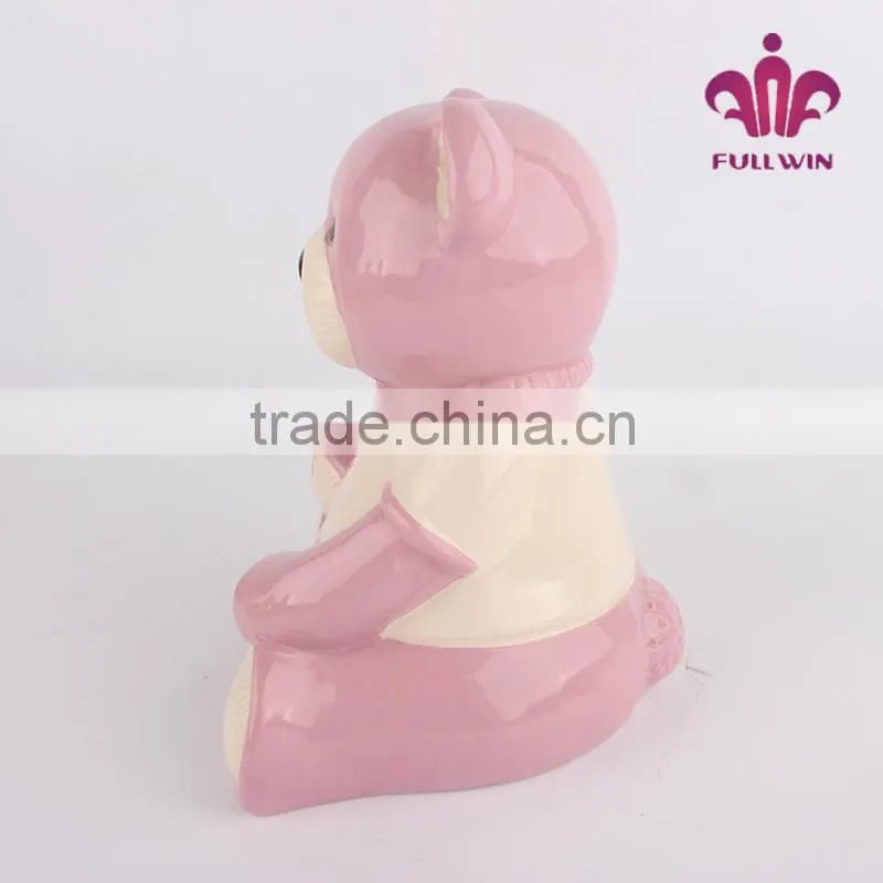 ceramic bear large piggy bank that counts money