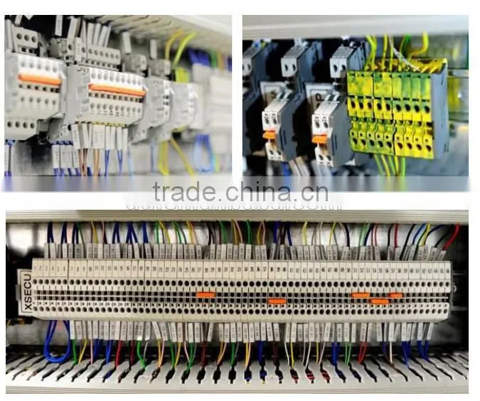 Rail Mounted Earth Conductor Terminal Block, screw clamp EK6/35 16mm / earth terminal blocks 16mm CE UL RoHS