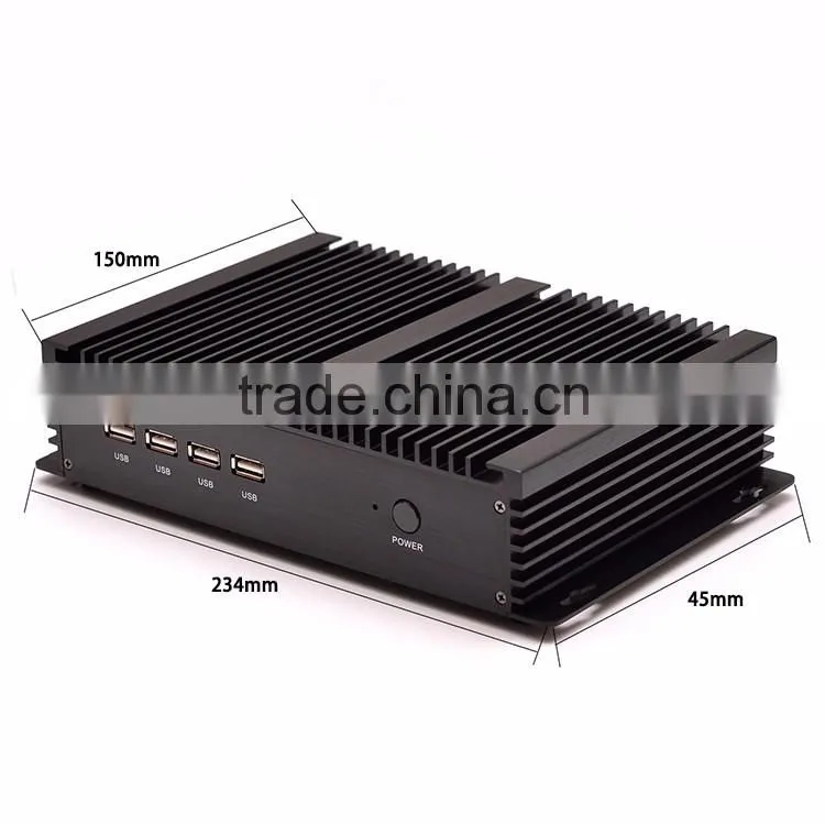 mini computers i3 Tobshiba Fanless Mini PC with Intel dual Core i3 4010u 1.7G Intel HD4K resolution 2*MSATA+SATA