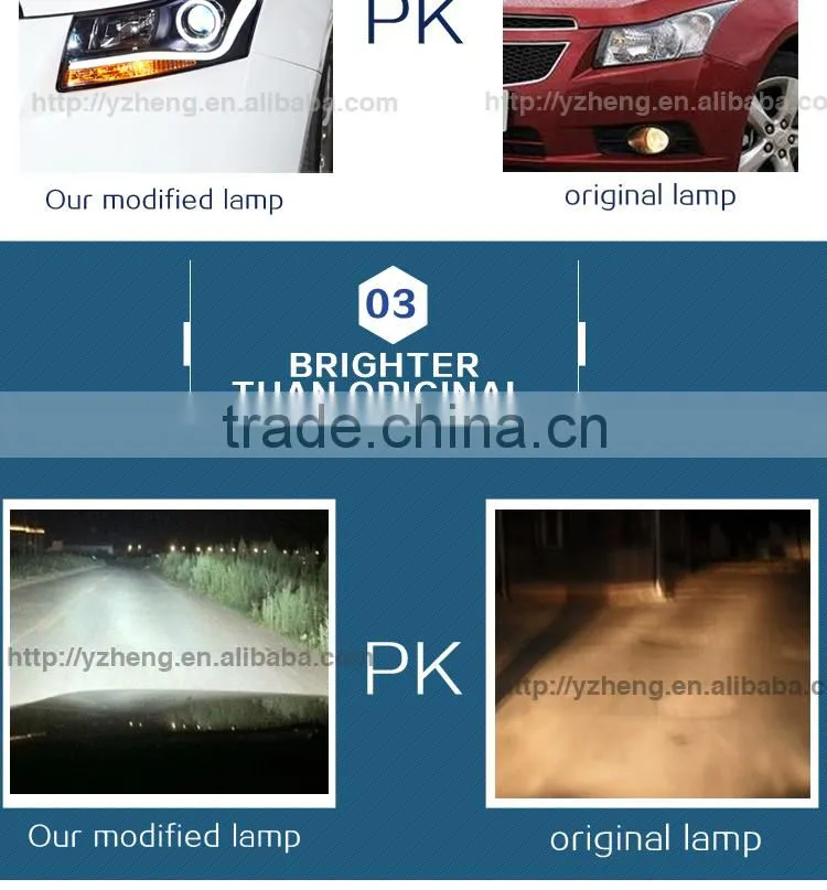 Made in CHina new type brighter light bar headlamp halogen bi xenon projector headlight for Chevrlet cruze led headlight