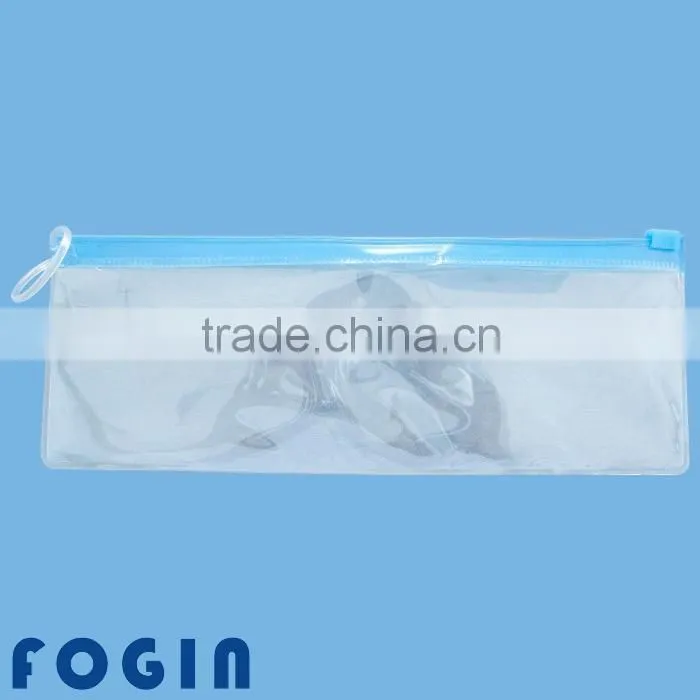 2014 customized printed pvc flat bag with zipper