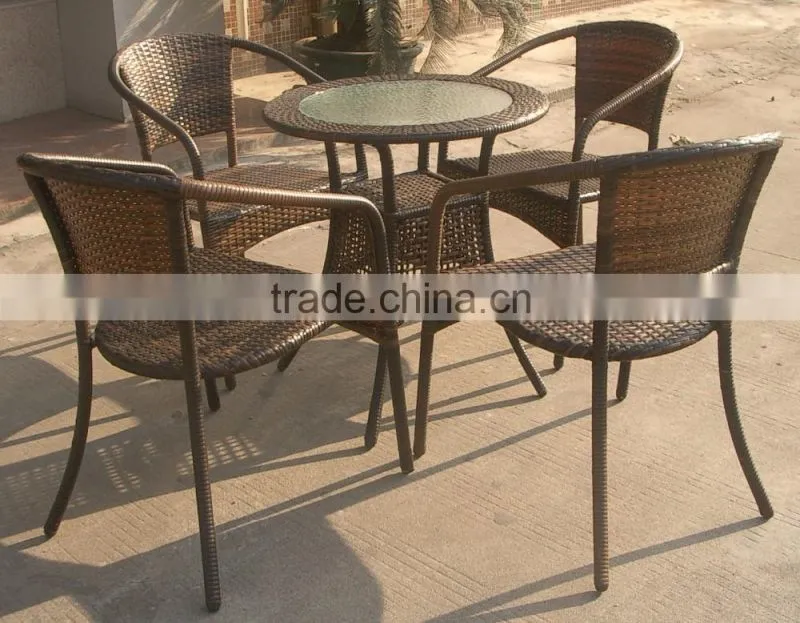 outdoor furniture elegant handmade rattan chairs table patio coffee garden set YC021R YT47A