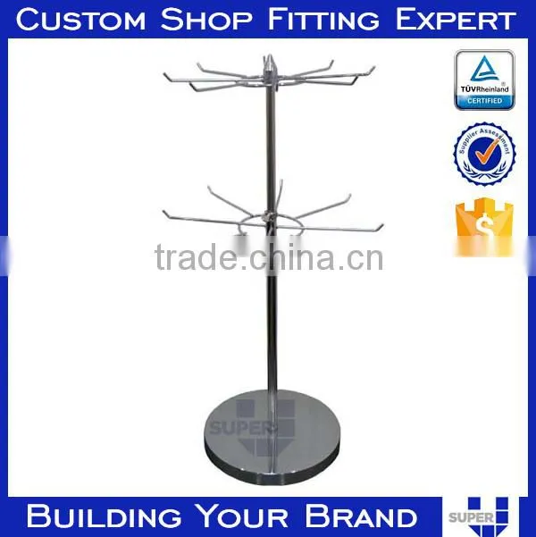 powder coated finished metal artist tabletop spinner headband display racks
