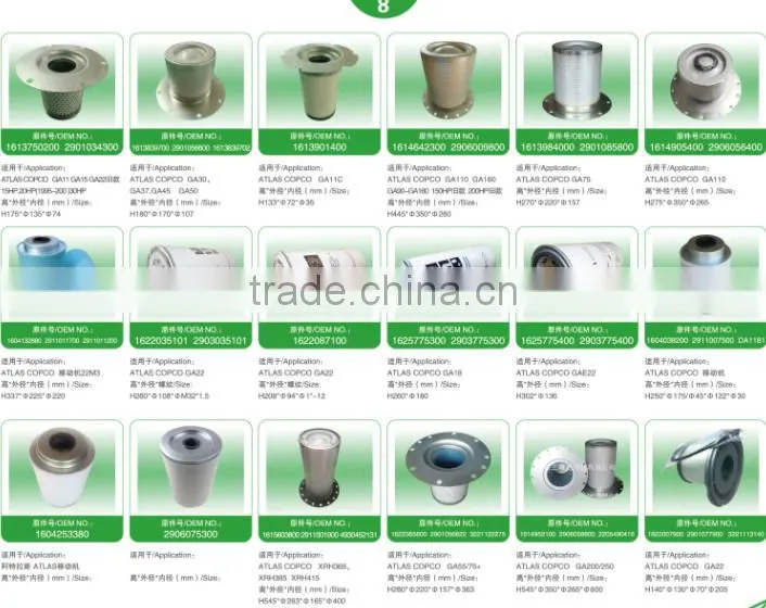 WD962/12 HF35315 1202804002 atlas copco air compressor oil filter from china