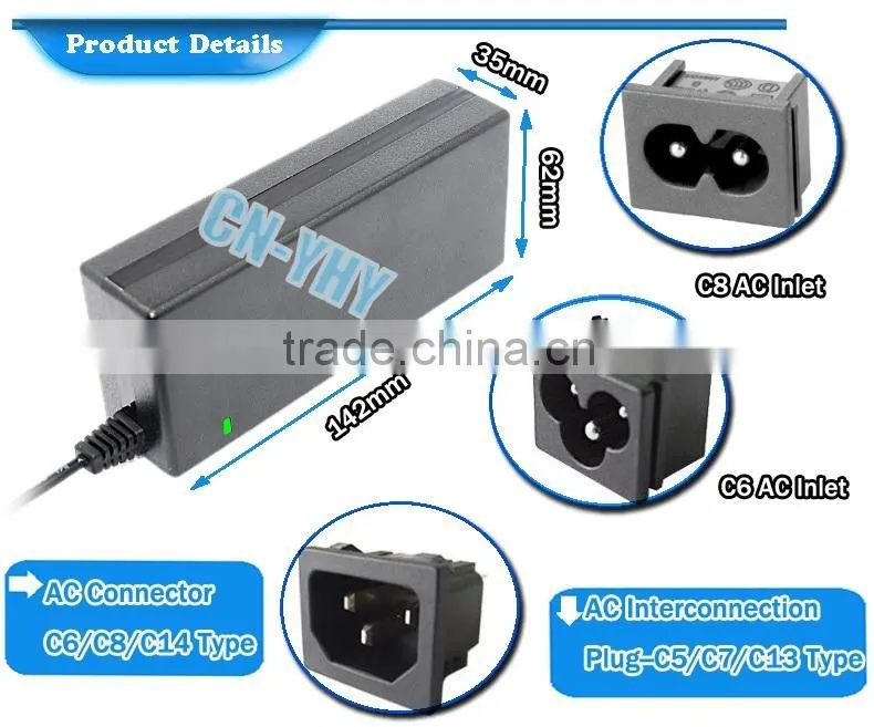 ac dc adapter 220v to 12v 8.3a 100w UL listed