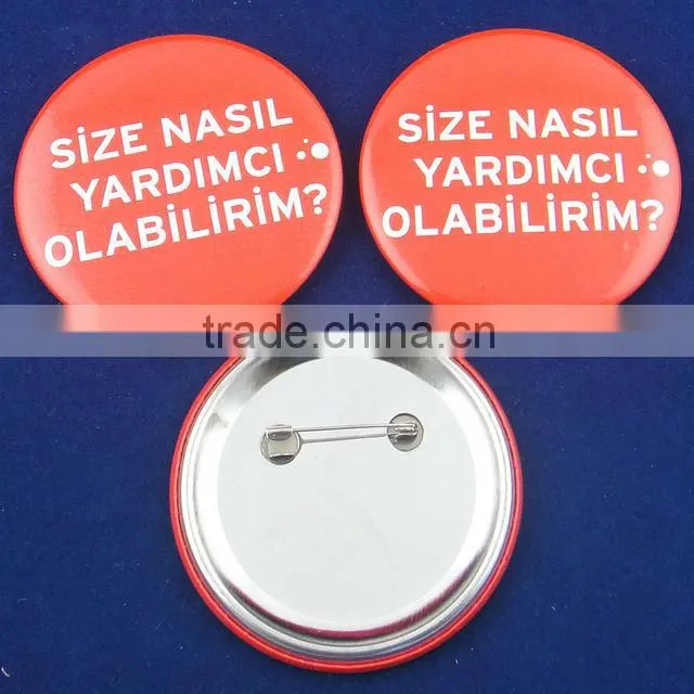 Personalized/hot sale/top quality tinplate badge for holiday gifts