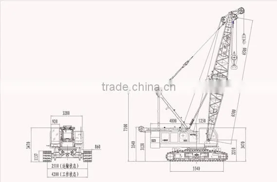 QUY90 Hook blocks optional crawler crane boom