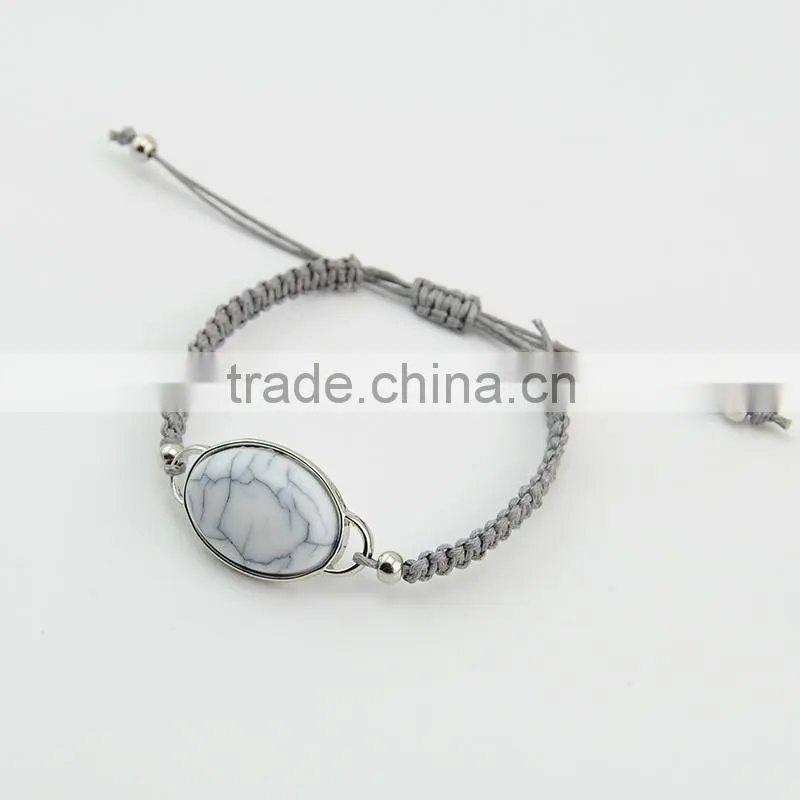 2016 Fashion Women Jewelry Natural Stone Rope Bracelet