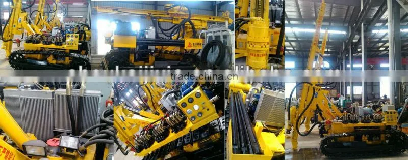 Double-cylinder elctric and diesel engine crawler DTH drilling equipment