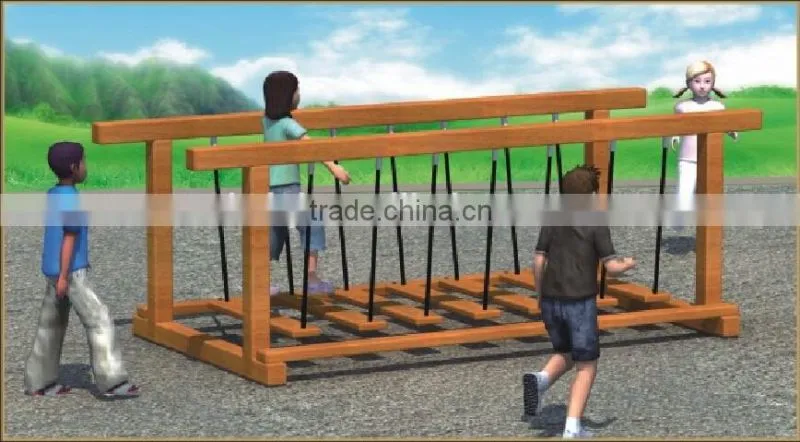 Children Balance Game train Equipment Wooden outdoor Playground