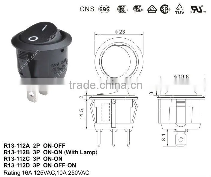 100% original HIGHLY switch R13-112D 4 channel wireless rf remote control switch