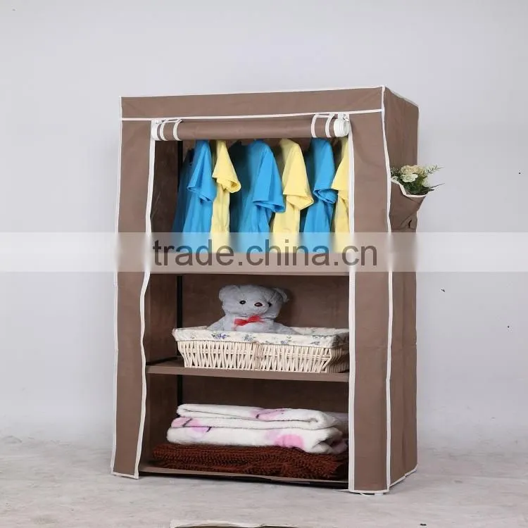 folding Modern easy assembly portable clothes wardrobe for sale