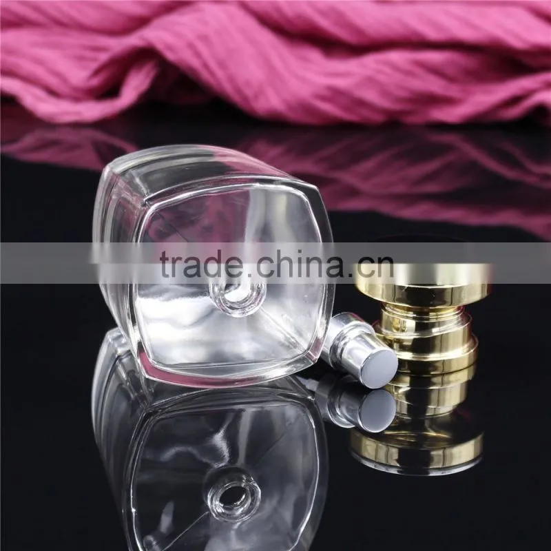 classic sqaure 100ml empty glass bottle for perfume