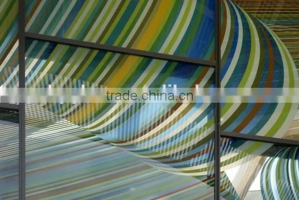 Colored Printed Glass Decorative Exterior Glass Wall Panels
