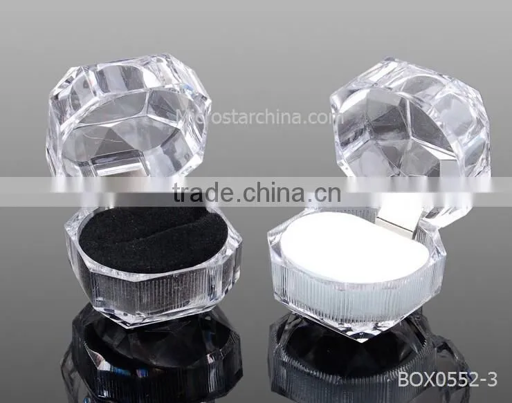 2016 Hot selling black cover fancy packing jewelry box
