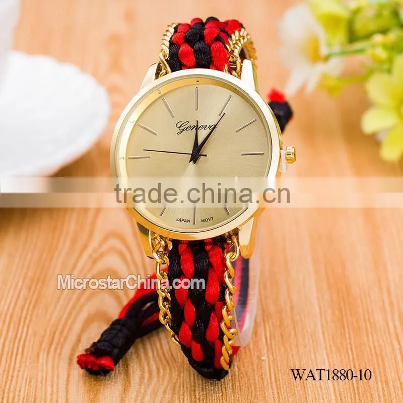 Elastic knitting watch chain casual watch price