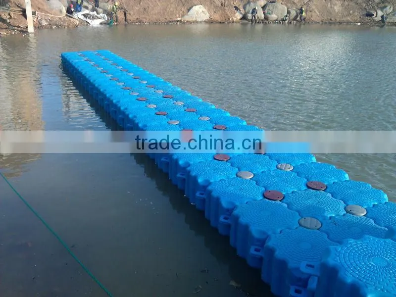 Plastic floating pontoon walkways