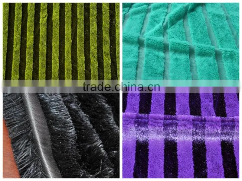 100% polyester high deep pile plush fleece fabric
