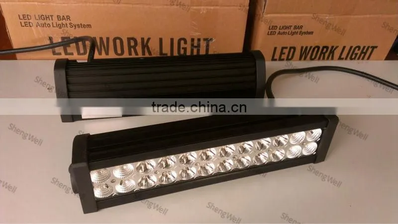 ShengWell Auto led light bar 13 inch 9-32v DC 72w IP67 Flood/Spot/Combo 72w Epistar led light bar